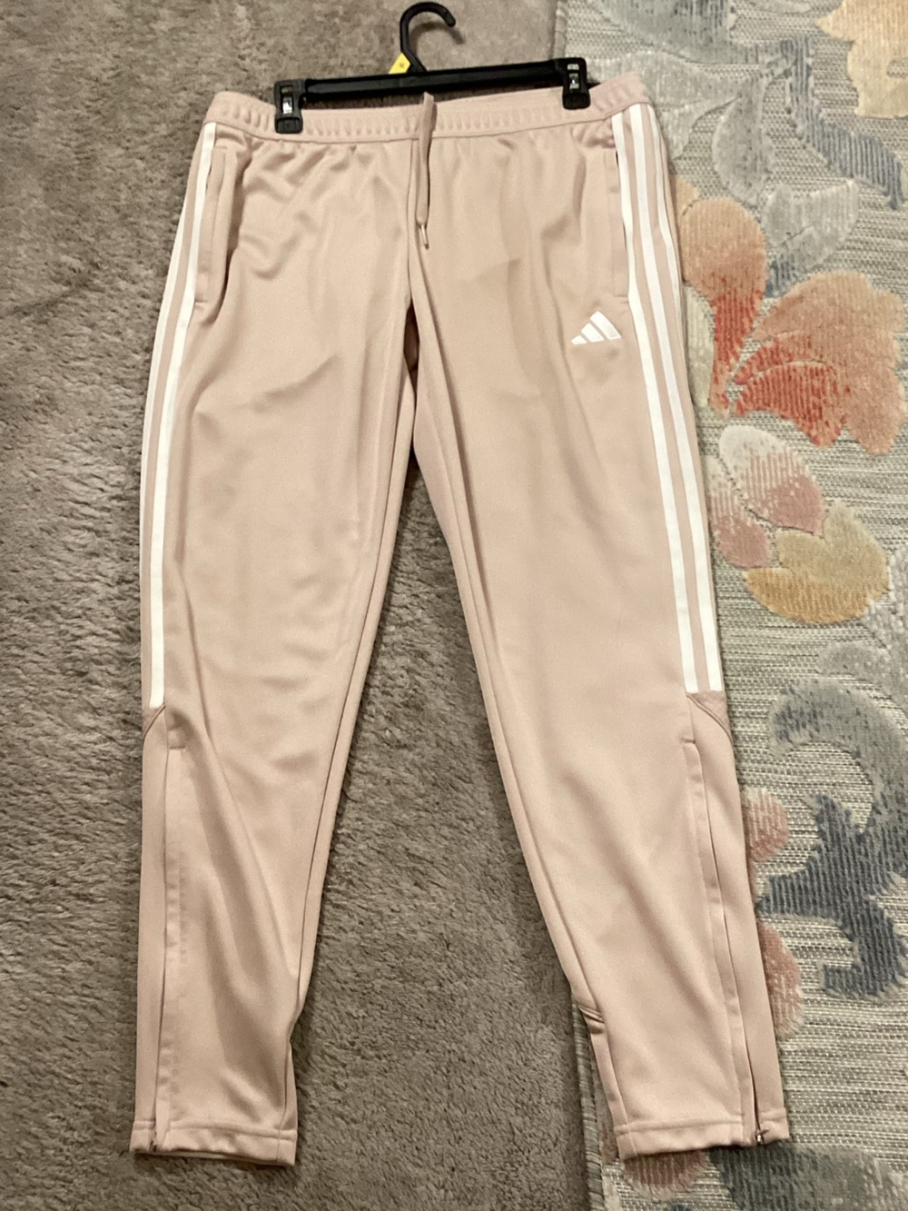 adidas Pink Track Pants with White Stripes